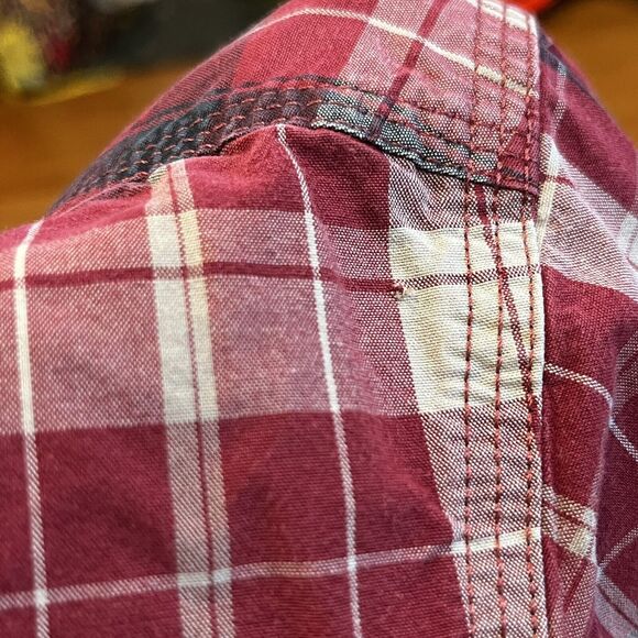 Carhartt Button Up Shirt Mens Red Plaid Long Sleeve Casual Workwear Large - Picture 7 of 7